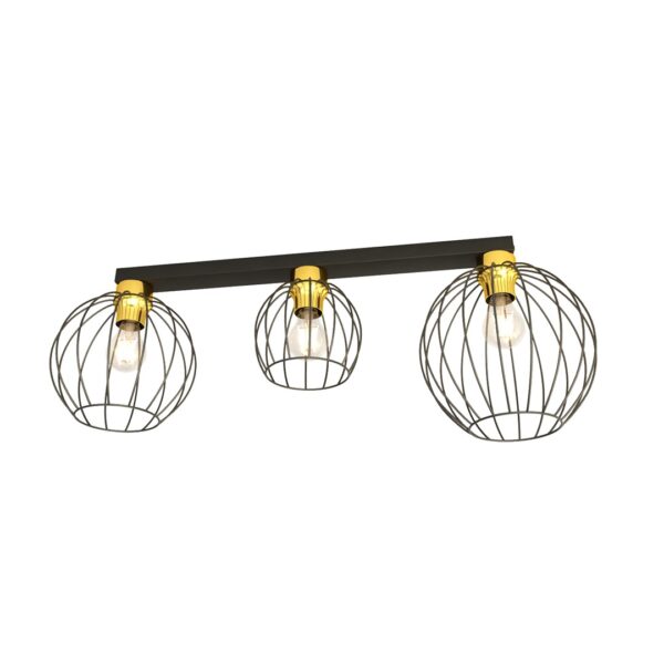 Emibig Stropna svjetiljka NEST 230V 15W MAX LED E27 Čelik Crna/ Zlatna