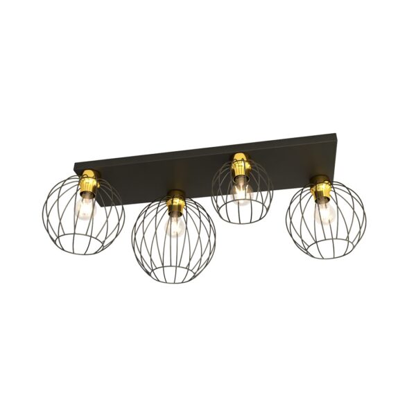 Emibig Stropna svjetiljka NEST 230V 15W MAX LED E27 Čelik Crna/ Zlatna