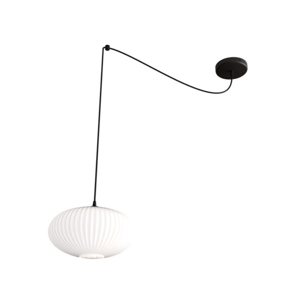 Emibig Visilica ORIGO 230 V 15W MAX LED E27 Čelik/ Staklo Crna