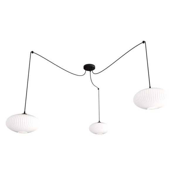 Emibig Visilica ORIGO 230 V 15W MAX LED E27 Čelik/ Staklo Crna