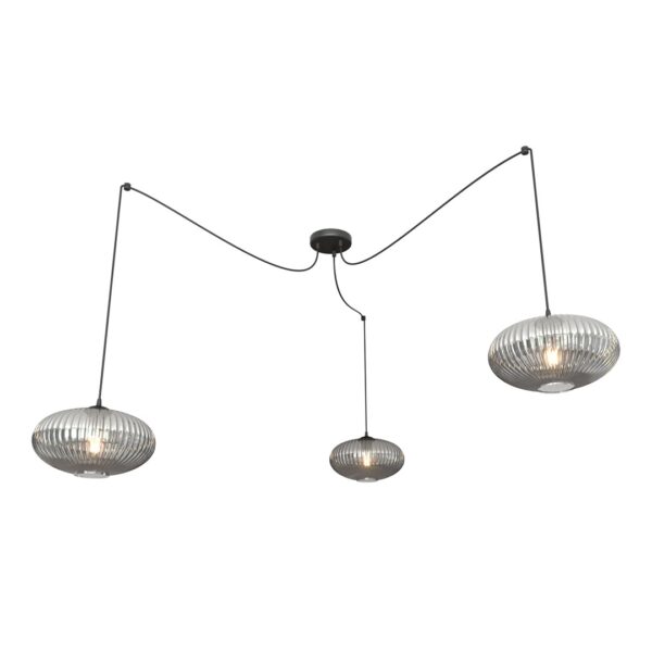 Emibig Visilica ORIGO 230 V 15W MAX LED E27 Čelik/ Staklo Crna