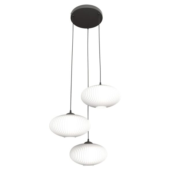 Emibig Visilica COCO 230 V 15W MAX LED E27 Čelik/ Staklo Crna