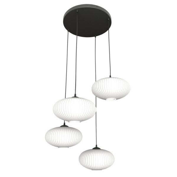 Emibig Visilica COCO 230 V 15W MAX LED E27 Čelik/ Staklo Crna