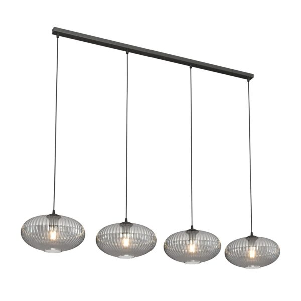 Emibig Visilica COCO 230 V 15W MAX LED E27 Čelik/ Staklo Crna