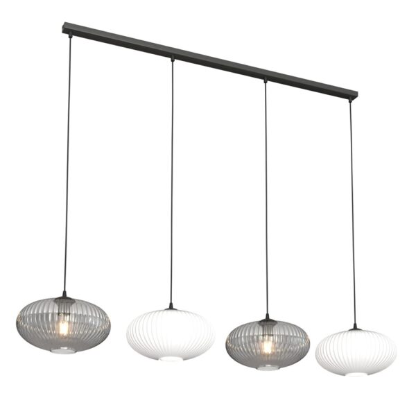 Emibig Visilica COCO 230 V 15W MAX LED E27 Čelik/ Staklo Crna