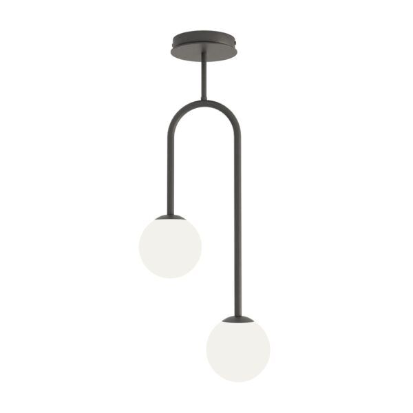 Emibig Visilica ATRIA 230 V 10W MAX LED E14 Čelik/ Staklo Crna/Bijela