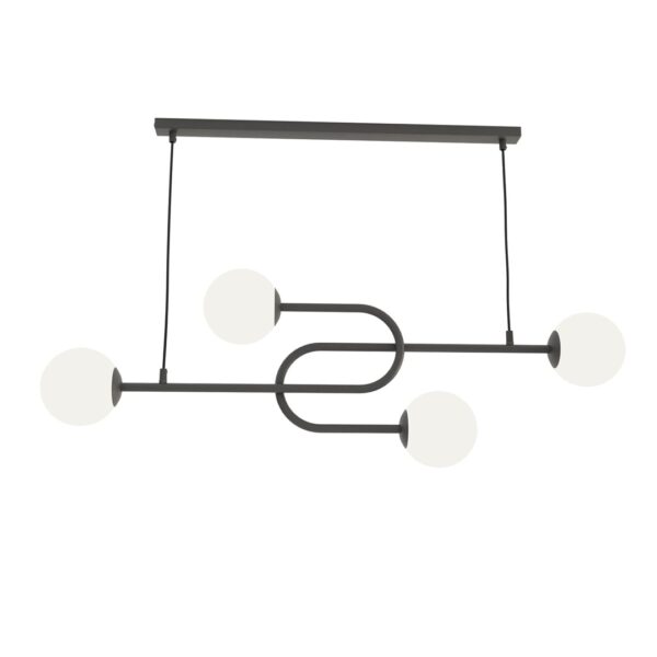 Emibig Visilica ATRIA 230 V 10W MAX LED E14 Čelik/ Staklo Crna/Bijela