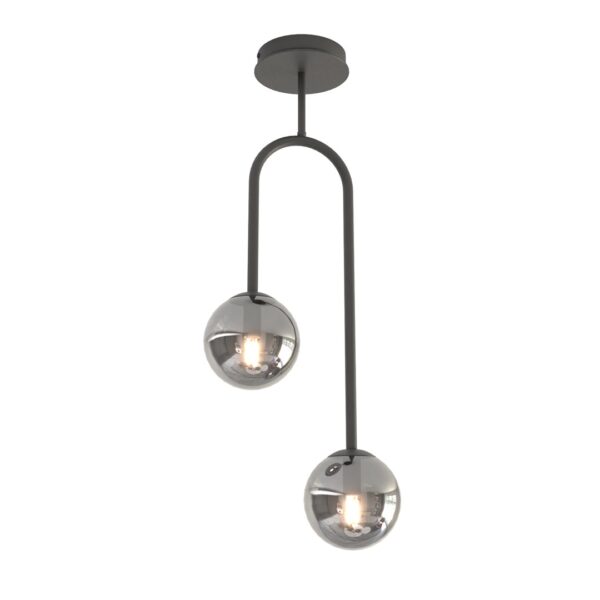 Emibig Visilica ATRIA 230 V 10W MAX LED E14 Čelik/ Staklo Crna/Srebrna