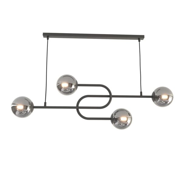 Emibig Visilica ATRIA 230 V 10W MAX LED E14 Čelik/ Staklo Crna/Srebrna