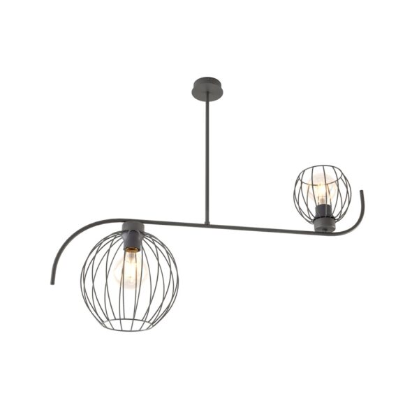 Emibig Luster ECHO 230 V 15W MAX LED E27 Čelik Crna