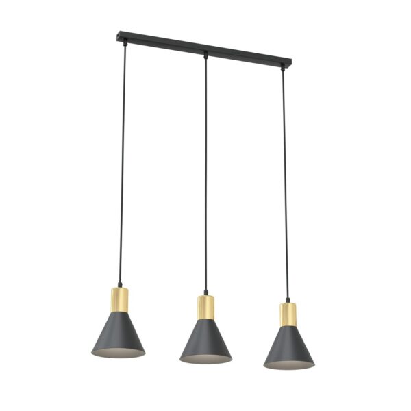 Emibig Visilica ROSA 230 V 15W MAX LED E27 Čelik Crna/ Zlatna