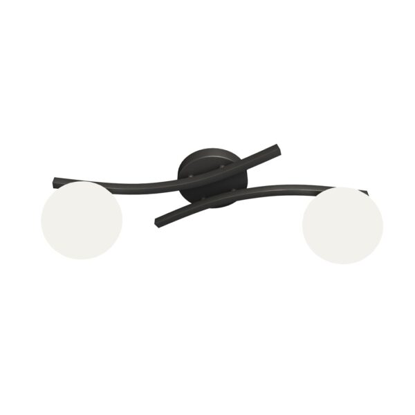 Emibig Stropna svjetiljka OPUS 230 V 10W MAX LED E14 Čelik/ Staklo Crna