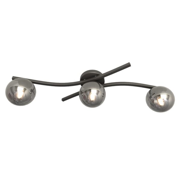 Emibig Stropna svjetiljka OPUS 230 V 10W MAX LED E14 Čelik/ Staklo Crna