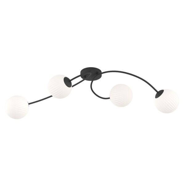 Emibig Stropna svjetiljka VIBRA 230 V 10W MAX LED E14 Čelik/ Staklo Crna