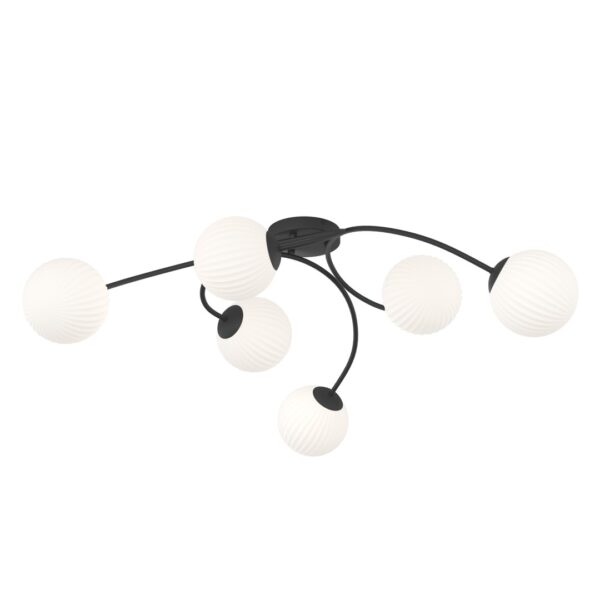 Emibig Stropna svjetiljka VIBRA 230 V 10W MAX LED E14 Čelik/ Staklo Crna