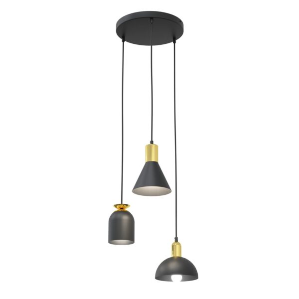 Emibig Visilica FOX 230 V 15W MAX LED E27 Čelik Crna