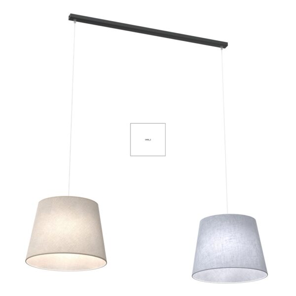 Emibig Visilica EPOCA 230 V 15W MAX LED E27 Čelik/ Tkanina Crna