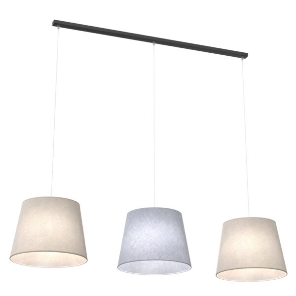 Emibig Visilica EPOCA 230 V 15W MAX LED E27 Čelik/ Tkanina Crna