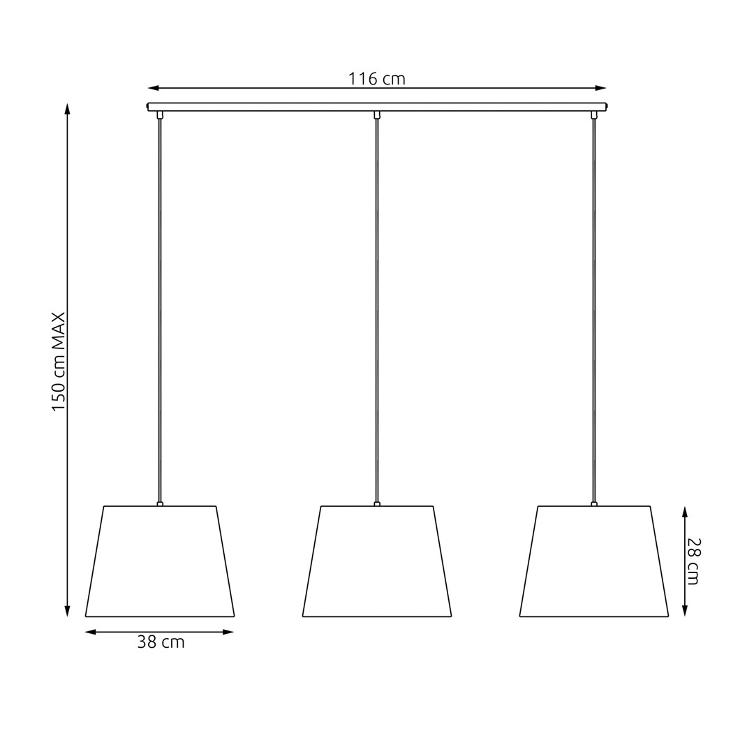Emibig Visilica EPOCA 230 V 15W MAX LED E27 Čelik/ Tkanina Crna - Slika 5