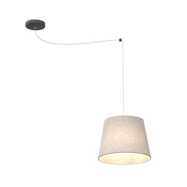 Emibig Visilica ASCOT 230 V 15W MAX LED E27 Čelik/ Tkanina Crna