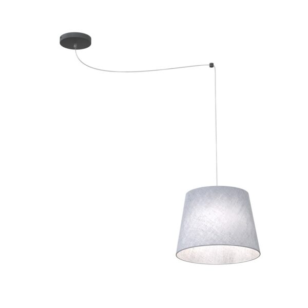 Emibig Visilica ASCOT 230 V 15W MAX LED E27 Čelik/ Tkanina Crna