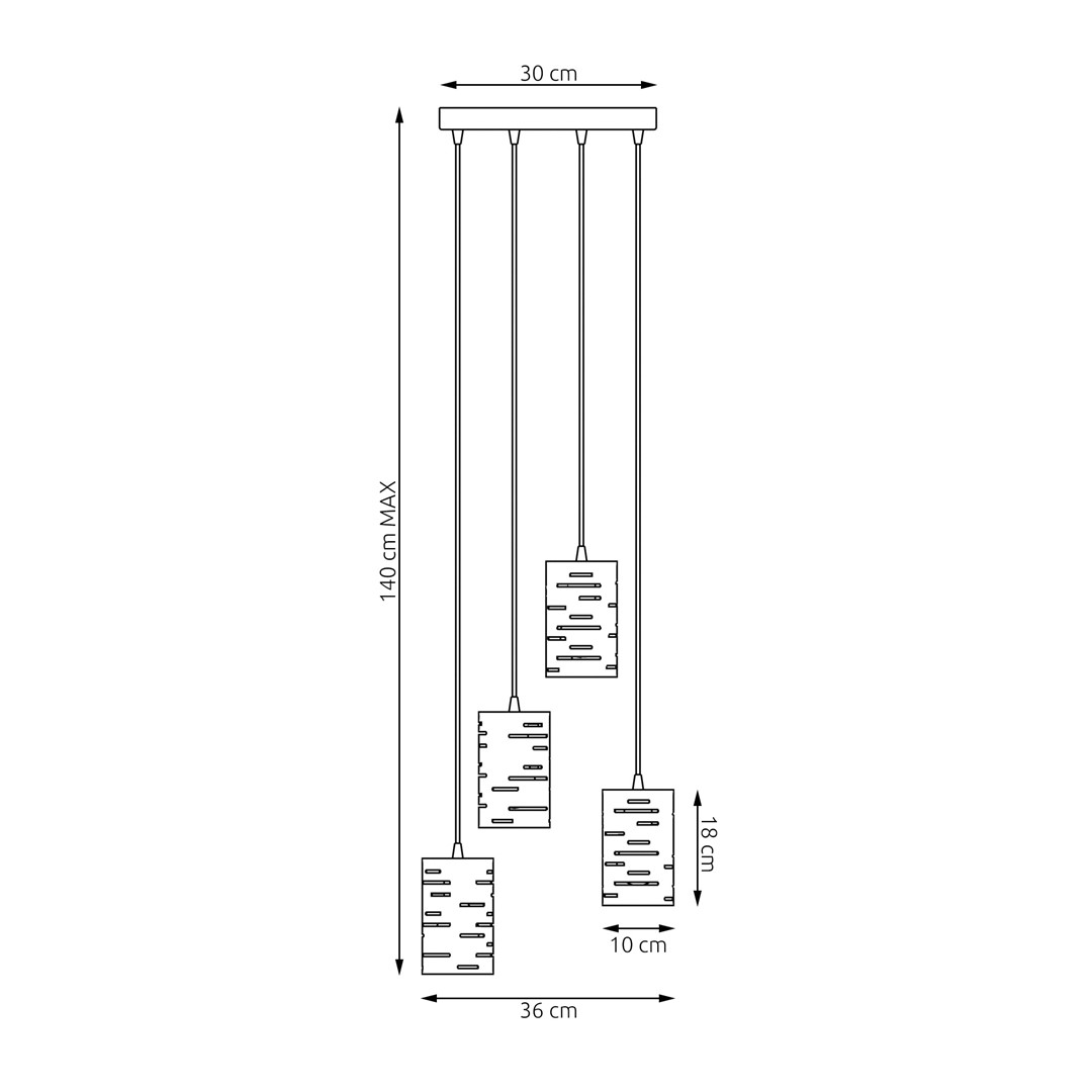 Emibig Visilica TANK 230 V 15W MAX LED E27 Čelik Crna - Slika 2