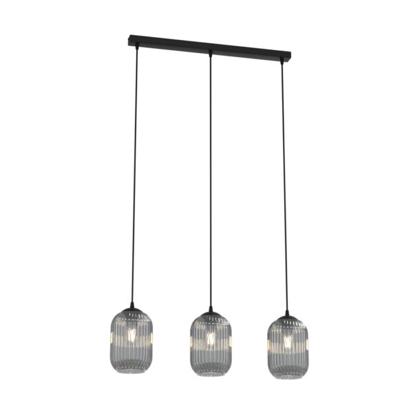 Emibig Visilica VERDI 230 V 15W MAX LED E27 Čelik/ Staklo Crna