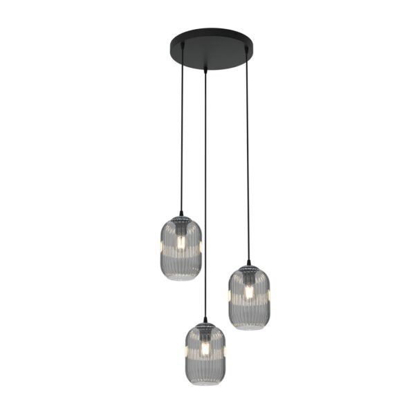 Emibig Visilica VERDI 230 V 15W MAX LED E27 Čelik/ Staklo Crna