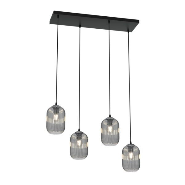 Emibig Visilica VERDI 230 V 15W MAX LED E27 Čelik/ Staklo Crna