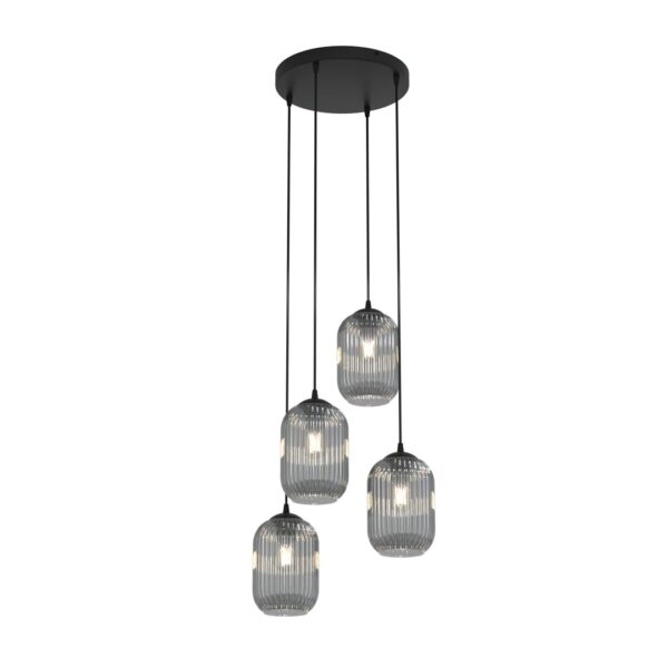 Emibig Visilica VERDI 230 V 15W MAX LED E27 Čelik/ Staklo Crna