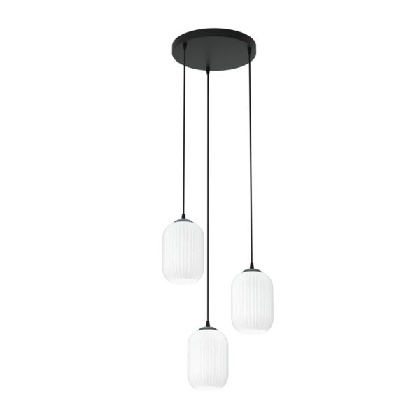 Emibig Visilica VERDI 230 V 15W MAX LED E27 Čelik/ Staklo Crna