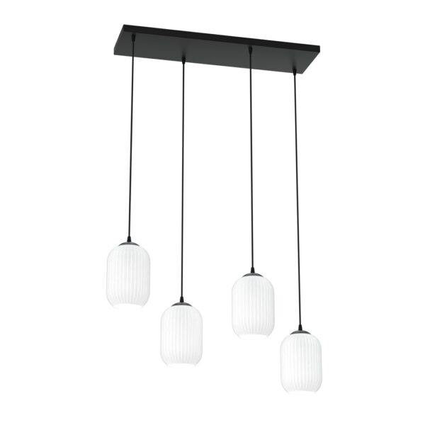 Emibig Visilica VERDI 230 V 15W MAX LED E27 Čelik/ Staklo Crna