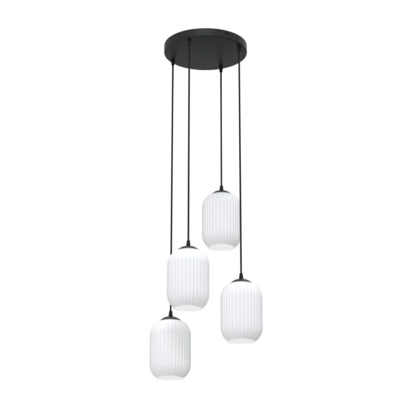 Emibig Visilica VERDI 230 V 15W MAX LED E27 Čelik/ Staklo Crna