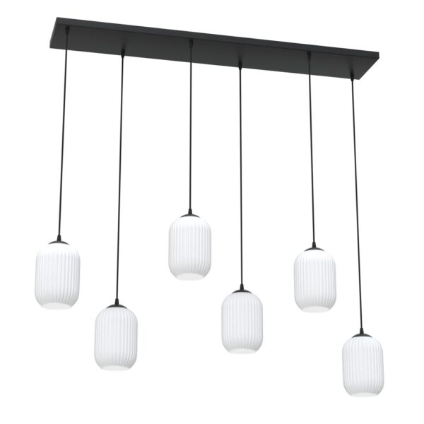 Emibig Visilica VERDI 230 V 15W MAX LED E27 Čelik/ Staklo Crna