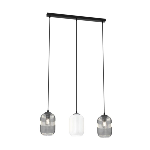 Emibig Visilica VERDI 230 V 15W MAX LED E27 Čelik/ Staklo Crna