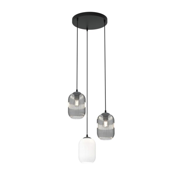 Emibig Visilica VERDI 230 V 15W MAX LED E27 Čelik/ Staklo Crna