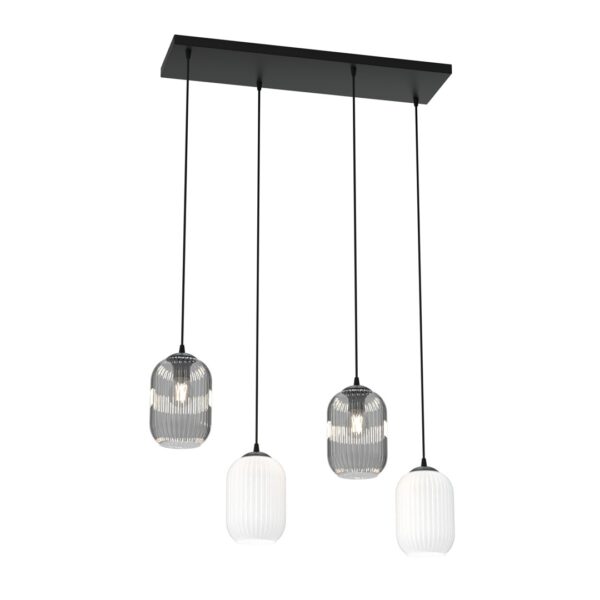 Emibig Visilica VERDI 230 V 15W MAX LED E27 Čelik/ Staklo Crna