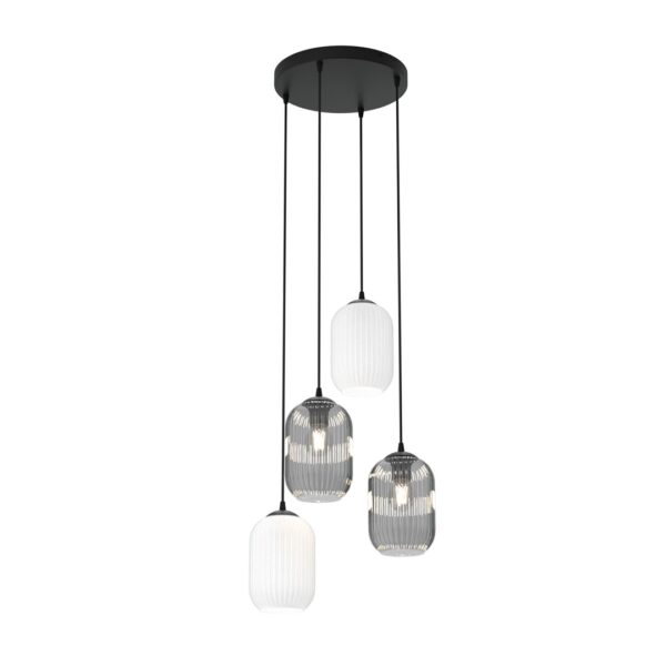 Emibig Visilica VERDI 230 V 15W MAX LED E27 Čelik/ Staklo Crna