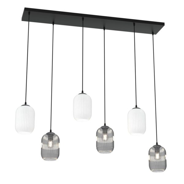Emibig Visilica VERDI 230 V 15W MAX LED E27 Čelik/ Staklo Crna