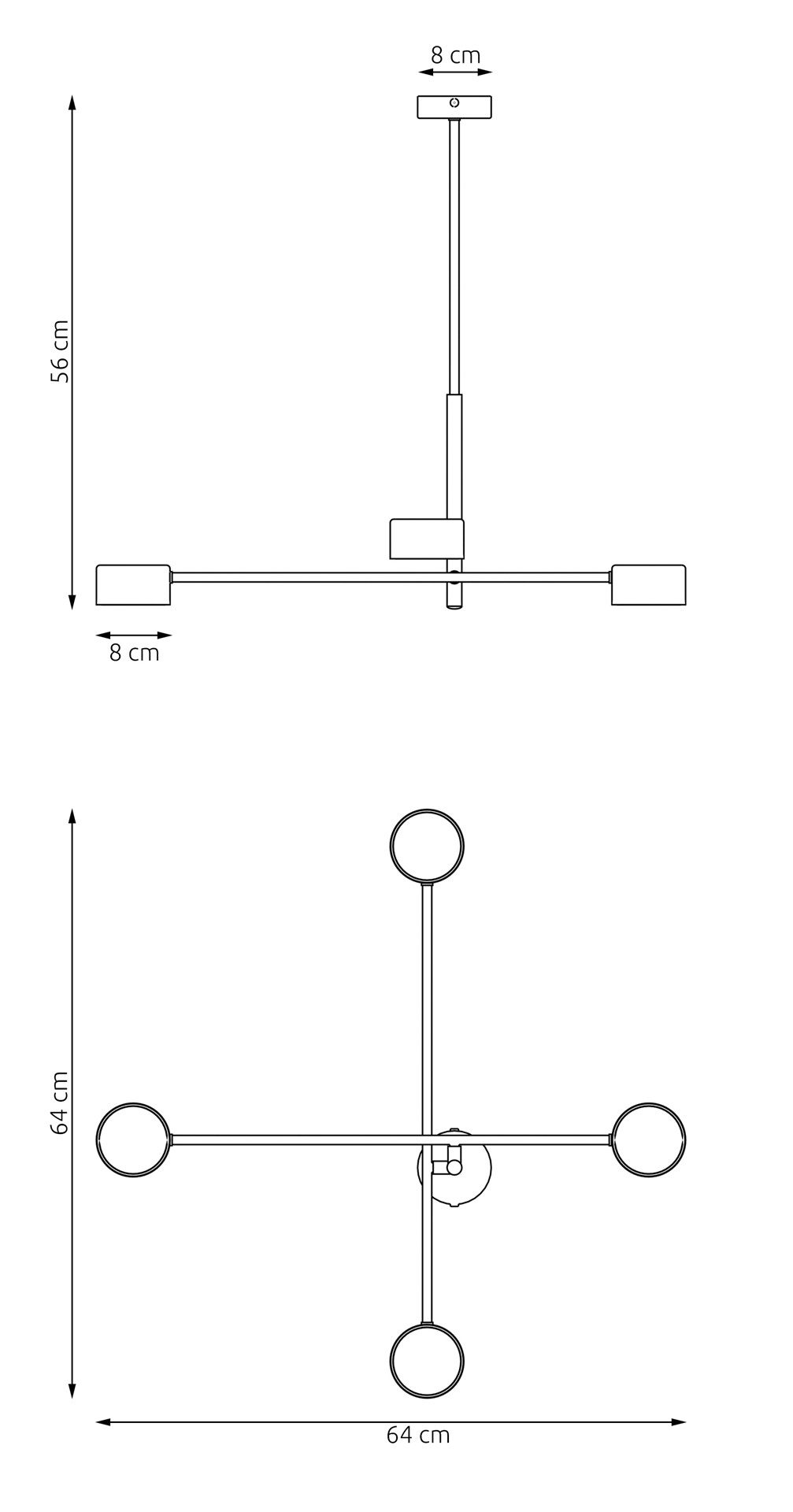 Emibig Stropna svjetiljka NATSU 230 V 12W MAX LED GX53 Čelik Crna - Slika 5