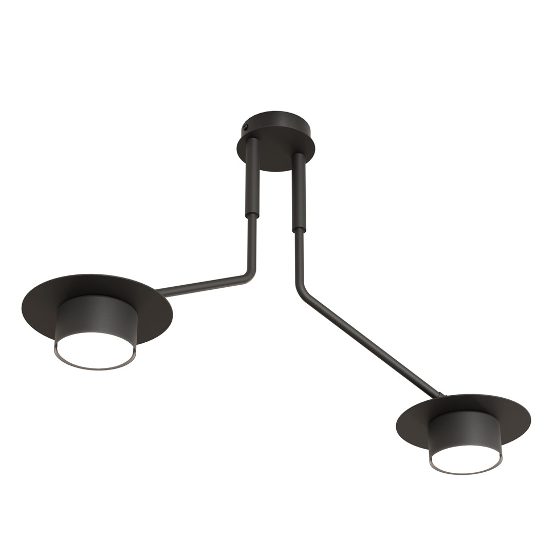 Emibig Stropna svjetiljka MIZU 230 V 12W MAX LED GX53 Čelik Crna - Slika 2