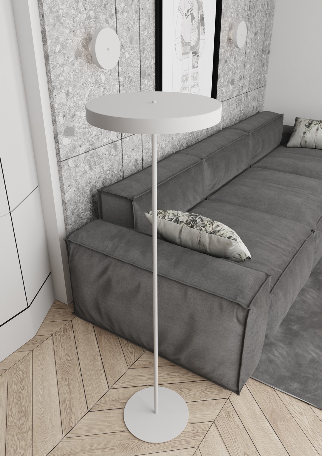 Emibig Podna lampa NEMO 230 V 8W MAX LED G9 Čelik Bijela - Slika 5