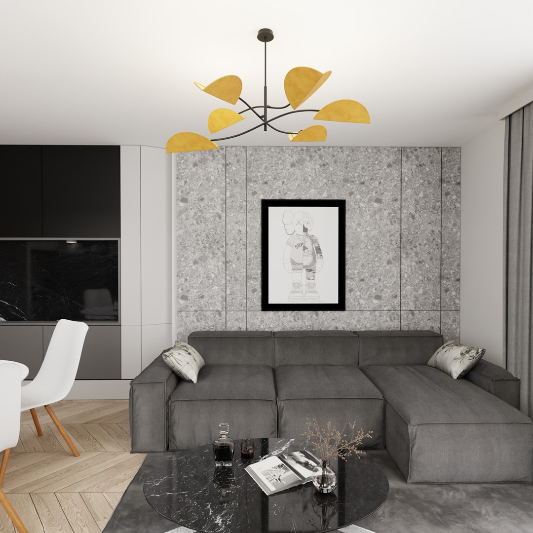 Emibig Stropna svjetiljka LOTUS 230 V 10W MAX LED E14 Čelik/ Tkanina Crna - Slika 4