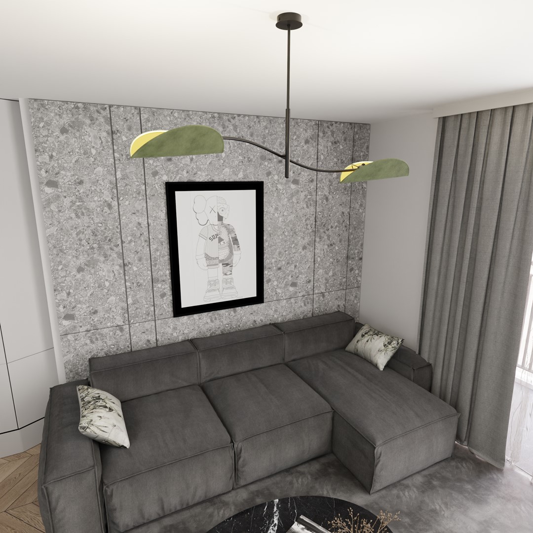 Emibig Stropna svjetiljka LOTUS 230 V 10W MAX LED E14 Čelik/ Tkanina Crna - Slika 6