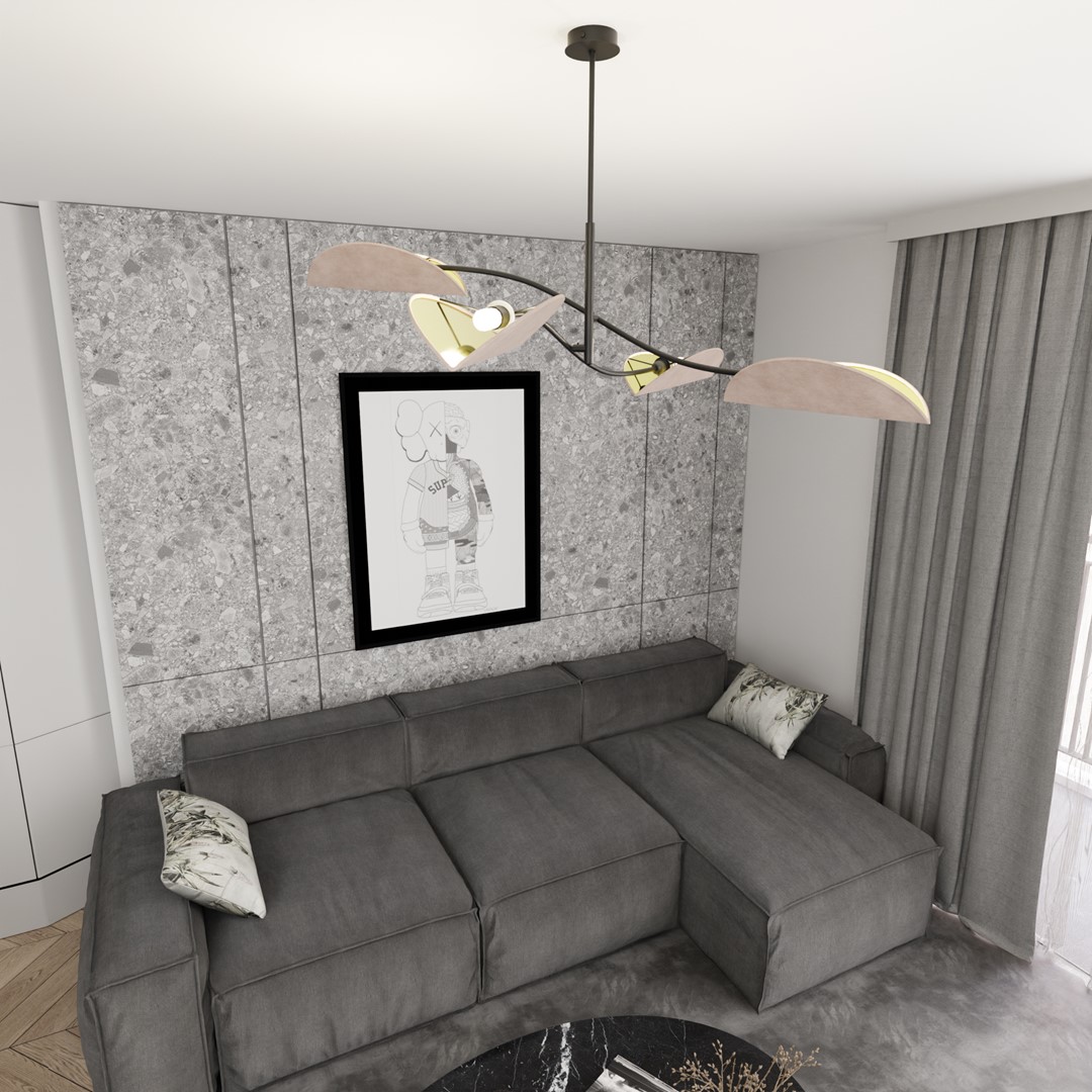 Emibig Stropna svjetiljka LOTUS 230 V 10W MAX LED E14 Čelik/ Tkanina Crna - Slika 6