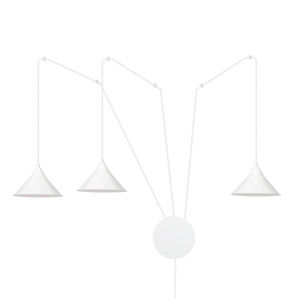 Emibig Visilica ABRAMO 230V 15W MAX LED E27 Čelik Bijela