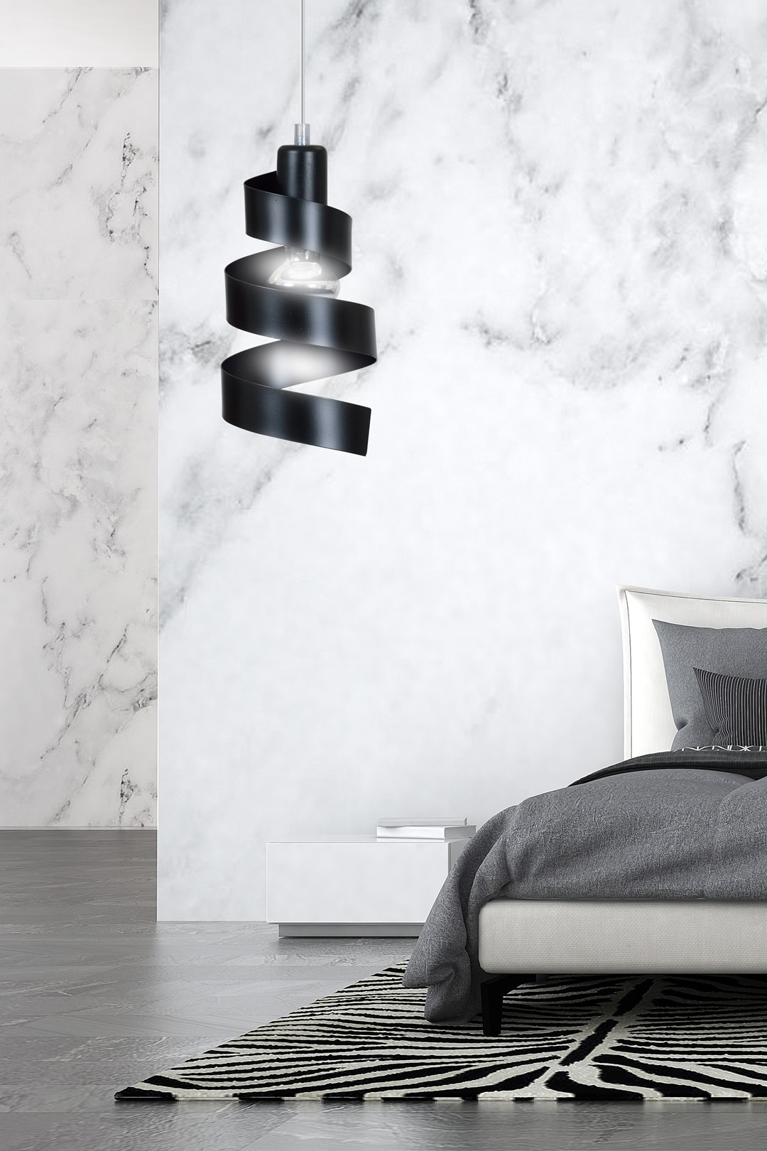 Emibig Visilica SAGA 230V 15W MAX LED E27 Čelik Crna - Slika 5