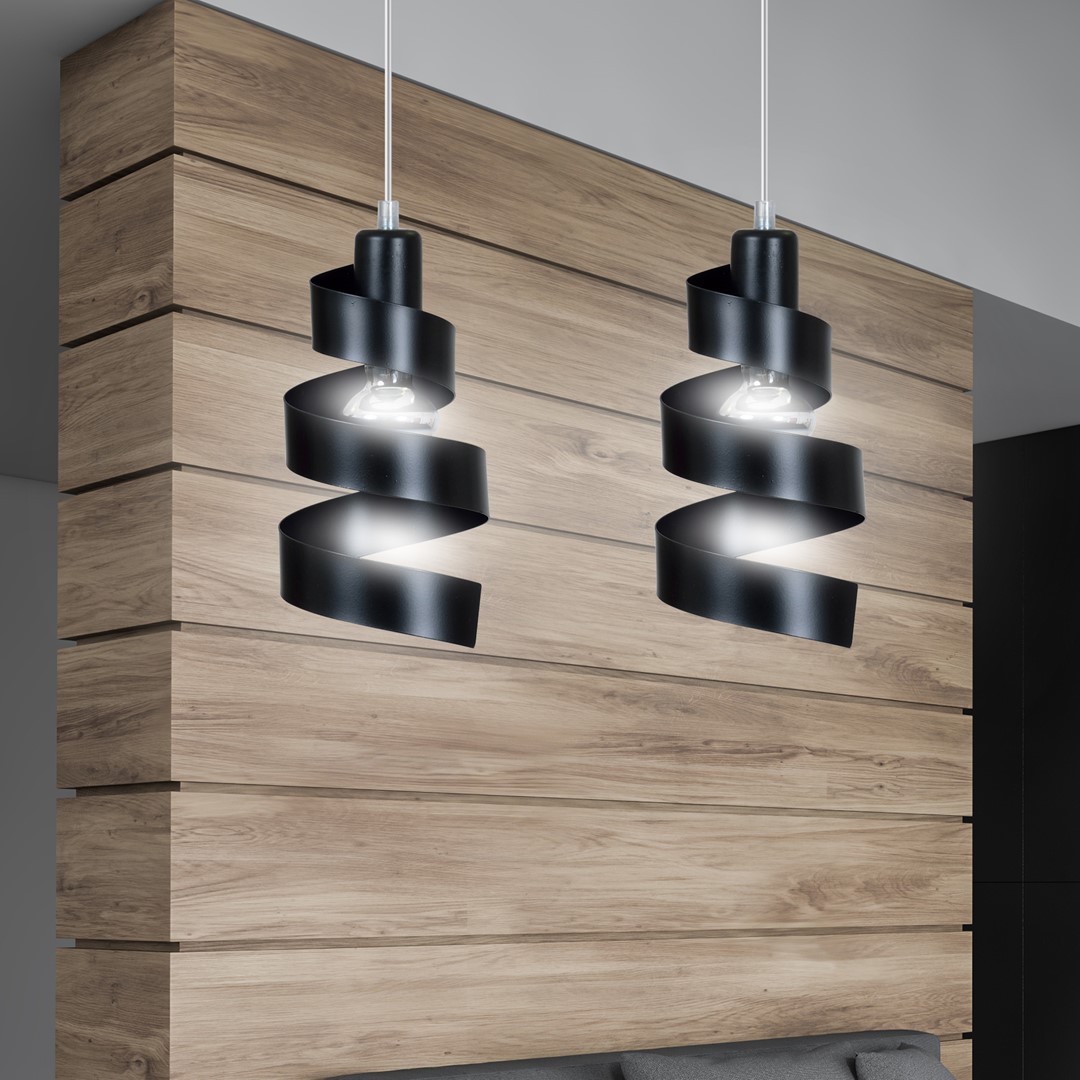 Emibig Visilica SAGA 230V 15W MAX LED E27 Čelik Crna - Slika 8