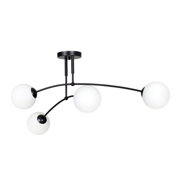 Emibig Stropna svjetiljka PREGOS 230V 10W MAX LED E14 Čelik/ Staklo Crna