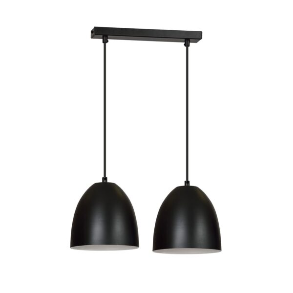 Emibig Visilica LENOX 230V 15W MAX LED E27 Čelik Crna/ Bijela